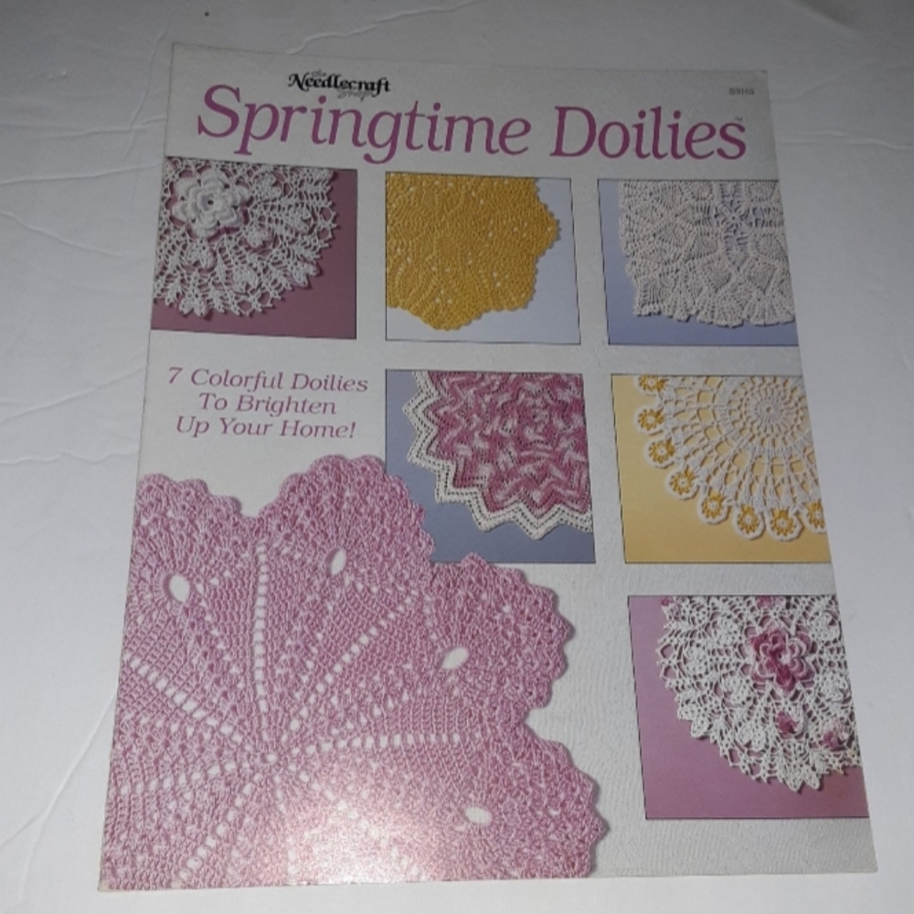 Vintage 1989- Needlecraft shop Springtime doilies